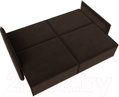Диван Лига Диванов Либерти (микровельвет коричневый)