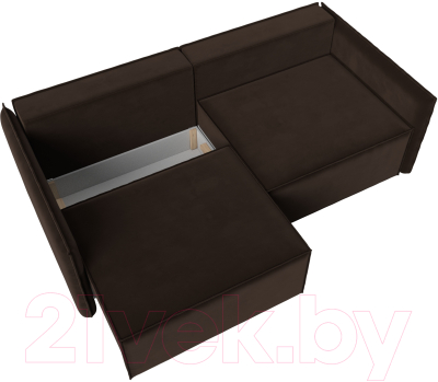 Диван Лига Диванов Либерти (микровельвет коричневый)