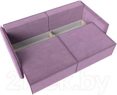 Диван Лига Диванов Либерти (микровельвет сиреневый)