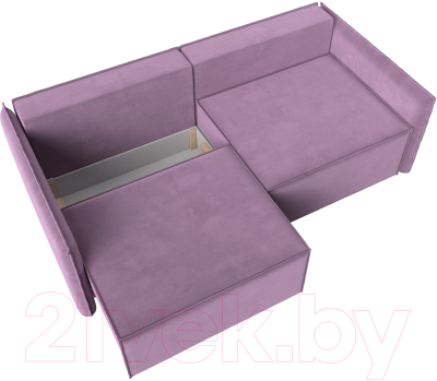 Диван Лига Диванов Либерти (микровельвет сиреневый)