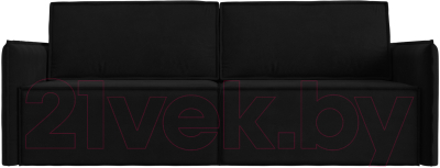 Диван Лига Диванов Либерти (микровельвет черный)
