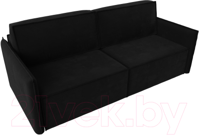 Диван Лига Диванов Либерти (микровельвет черный)