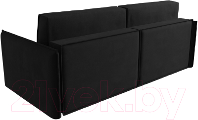 Диван Лига Диванов Либерти (микровельвет черный)