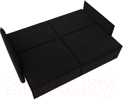 Диван Лига Диванов Либерти (микровельвет черный)