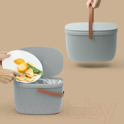 Контейнер для пищевых отходов Qualy Foody / QL10380-GY