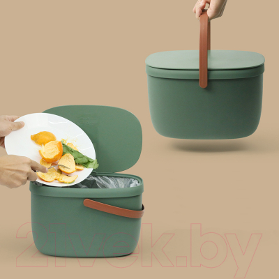 Контейнер для пищевых отходов Qualy Foody / QL10380-GN