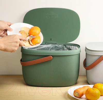 Контейнер для пищевых отходов Qualy Foody / QL10380-GN