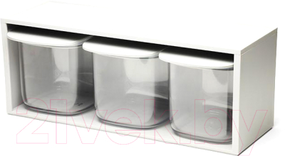 Набор емкостей для хранения Qualy QL10371-CL-GY - фото