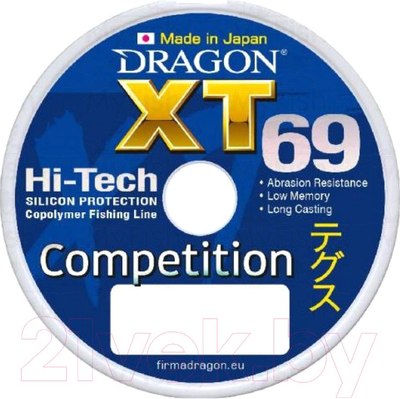 Леска монофильная Dragon XT 69 Hi-Tech Pro Competition 0.35мм 125м / 33-30-035 - фото