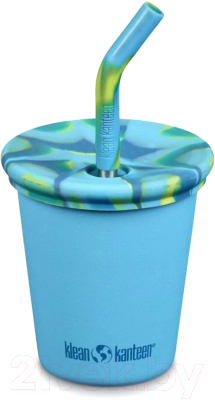 Многоразовый стакан Klean Kanteen Kid Cup Straw Lid Hawaiian Ocean 1010148 - фото