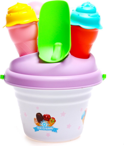Набор игрушек для песочницы Sima-Land Ведерко с мороженым / 5470142 - фото