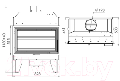 Каминная топка Мета-бел ТКТ 10.0-05 (в модификации Аврора С)