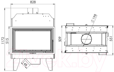 Каминная топка Мета-бел ТКТ 10.0-05 (в модификации Аврора С2)