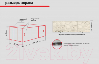 Экран для ванны Perfecto Linea 36-031810