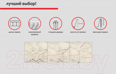 Экран для ванны Perfecto Linea 36-031810