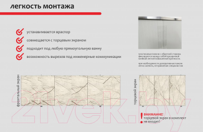 Экран для ванны Perfecto Linea 36-031810