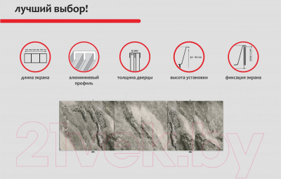 Экран для ванны Perfecto Linea 36-031811