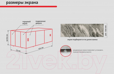 Экран для ванны Perfecto Linea 36-031816