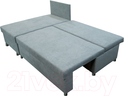 Диван угловой Mio Tesoro Farris 4УС+0Пд (Santos Light Grey)