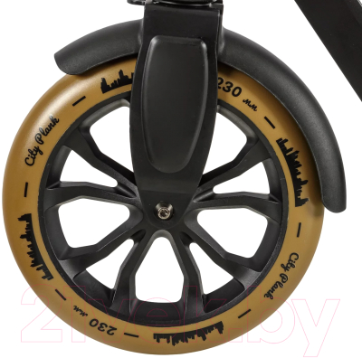 Самокат городской Plank City P22-CITY230BR (черный/коричневый)