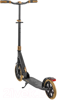 Самокат городской Plank City P22-CITY230BR (черный/коричневый)