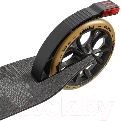 Самокат городской Plank City P22-CITY230BR (черный/коричневый)