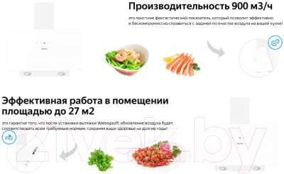 Вытяжка наклонная Weissgauff Zibal 60 WH Sensor