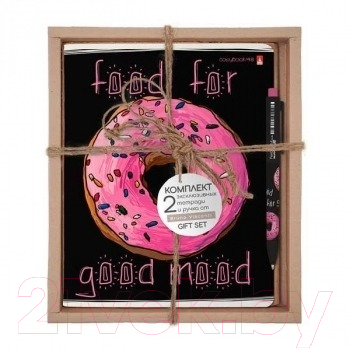 Набор канцелярский Bruno Visconti Food In Black. Пончик Донатс / 7-48-1179-2/5 - фото