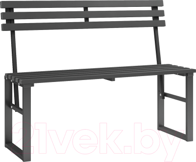 Скамья садовая Sundays Relax СКМС-1 со спинкой (черный) - фото