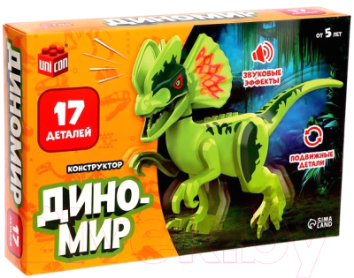 Игрушка-конструктор Unicon Диномир Велоцераптор / 7761135