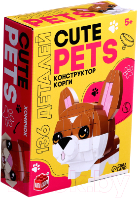 Конструктор Unicon Cute Pets Корги / 9278949 - фото