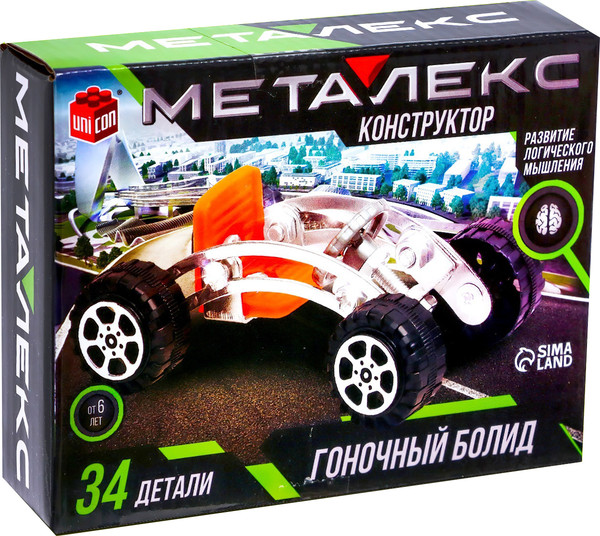 Конструктор Unicon Гоночный автомобиль / 874065 - фото