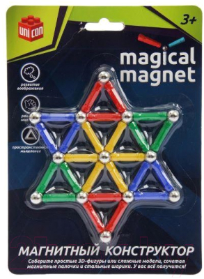Конструктор магнитный Unicon Звезда / 1633371 - фото