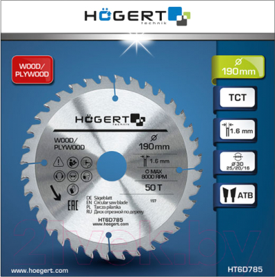 Пильный диск Hoegert HT6D785