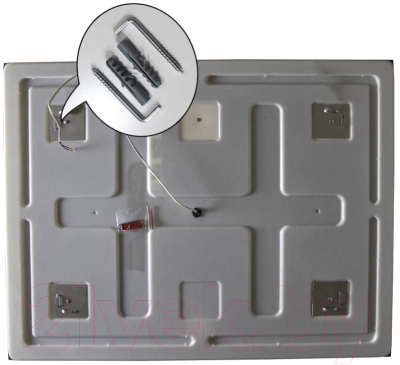 Зеркало Пекам Greta 110x80 / greta-110x80s (с подсветкой, с сенсором на прикосновение)