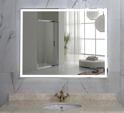 Зеркало Пекам Greta 110x80 / greta-110x80s (с подсветкой, с сенсором на прикосновение)