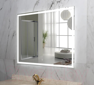 Зеркало Пекам Greta 110x80 / greta-110x80s (с подсветкой, с сенсором на прикосновение)