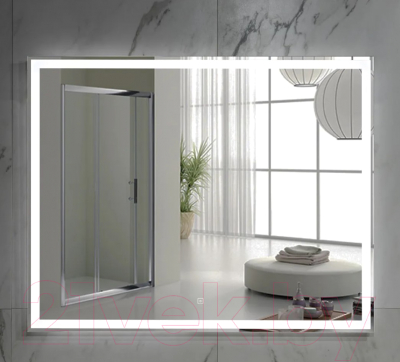 Зеркало Пекам Greta 110x80 / greta-110x80s (с подсветкой, с сенсором на прикосновение)