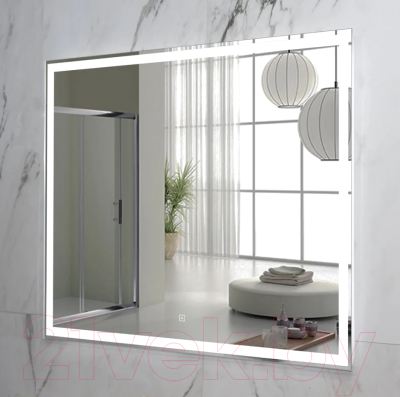 Зеркало Пекам Greta 110x80 / greta-110x80s (с подсветкой, с сенсором на прикосновение)