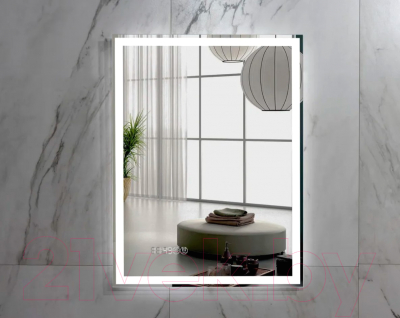 Зеркало Пекам Greta 80x110 / greta-80x110spcl (с подсветкой, с сенсором на прикосновение, подогрев, часы)