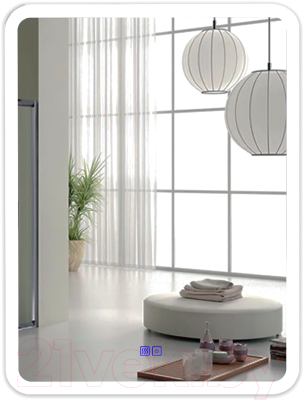 Зеркало Пекам Marta 80x110 / marta-80x110sp (с подсветкой, с двойным сенсором на прикосновение, подогрев) - фото