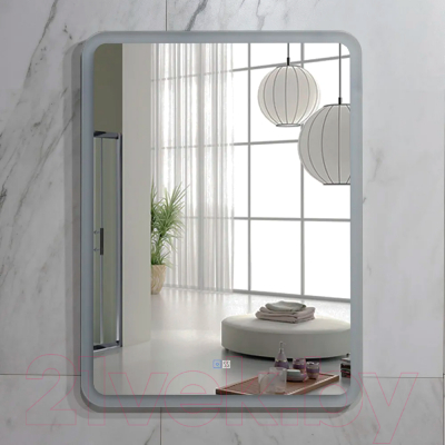 Зеркало Пекам Marta 80x110 / marta-80x110sp (с подсветкой, с двойным сенсором на прикосновение, подогрев)