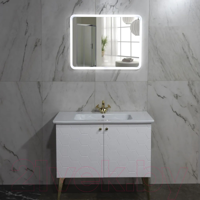 Зеркало Пекам Marta 110x80 / marta-110x80sp (с подсветкой, с двойным сенсором на прикосновение, подогрев)