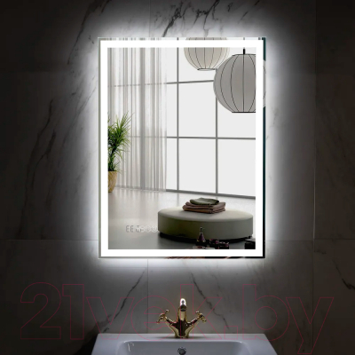 Зеркало Пекам Greta 80x140 / greta-80x140sp (с подсветкой, с двойным сенсором на прикосновение, подогрев)