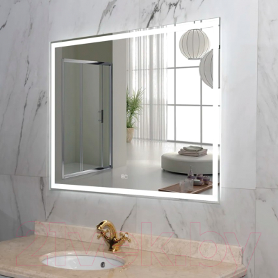 Зеркало Пекам Greta 140x80 / greta-140x80sp (с подсветкой, с двойным сенсором на прикосновение, подогрев)