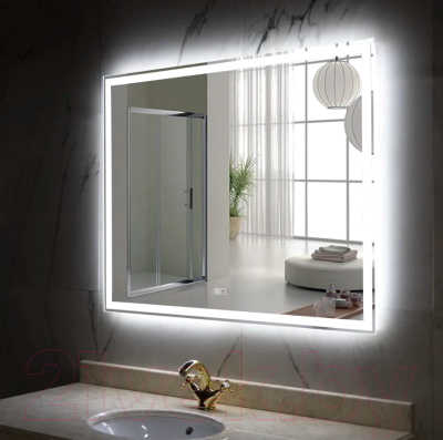 Зеркало Пекам Greta 140x80 / greta-140x80sp (с подсветкой, с двойным сенсором на прикосновение, подогрев)