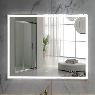 Зеркало Пекам Greta 140x80 / greta-140x80sp (с подсветкой, с двойным сенсором на прикосновение, подогрев)