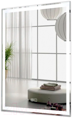 Зеркало Пекам Greta 80x110 / greta-80x110sp (с подсветкой, с двойным сенсором на прикосновение, подогрев) - фото