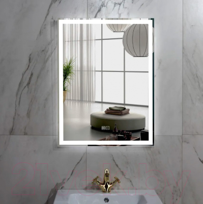 Зеркало Пекам Greta 80x110 / greta-80x110sp (с подсветкой, с двойным сенсором на прикосновение, подогрев)