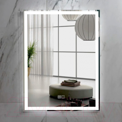 Зеркало Пекам Greta 80x110 / greta-80x110sp (с подсветкой, с двойным сенсором на прикосновение, подогрев)